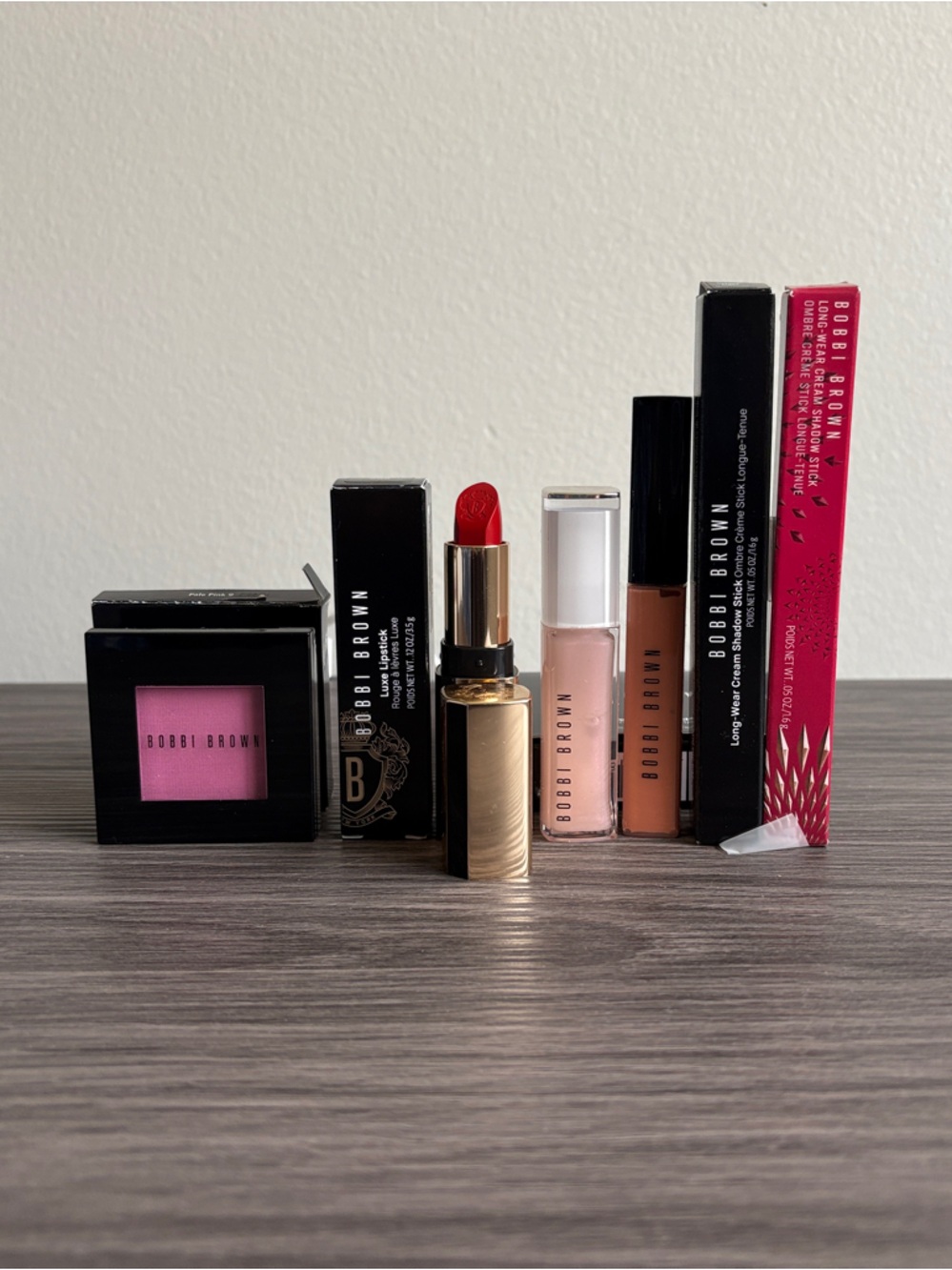 Bobbi Brown Lipstick, Lip Gloss, Lip Serum Blush Cream Shadow Set Lot